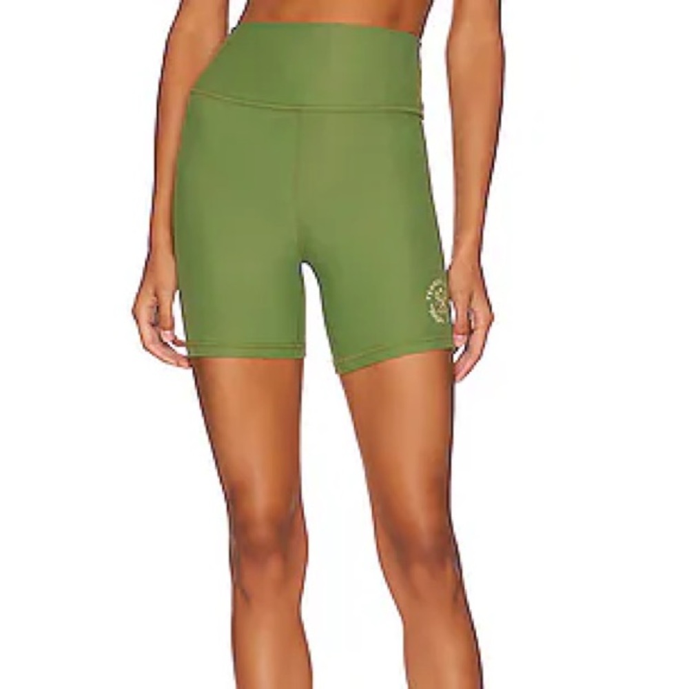 WeWoreWhat Biker Shorts in Court Green